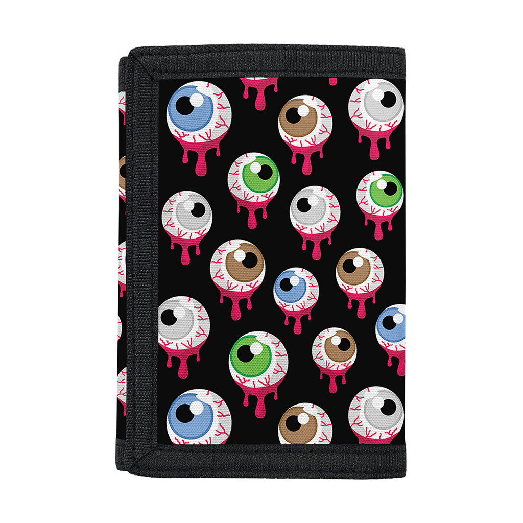 Bloody Eyeball Pattern Print Trifold Wallet