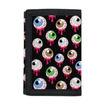 Bloody Eyeball Pattern Print Trifold Wallet