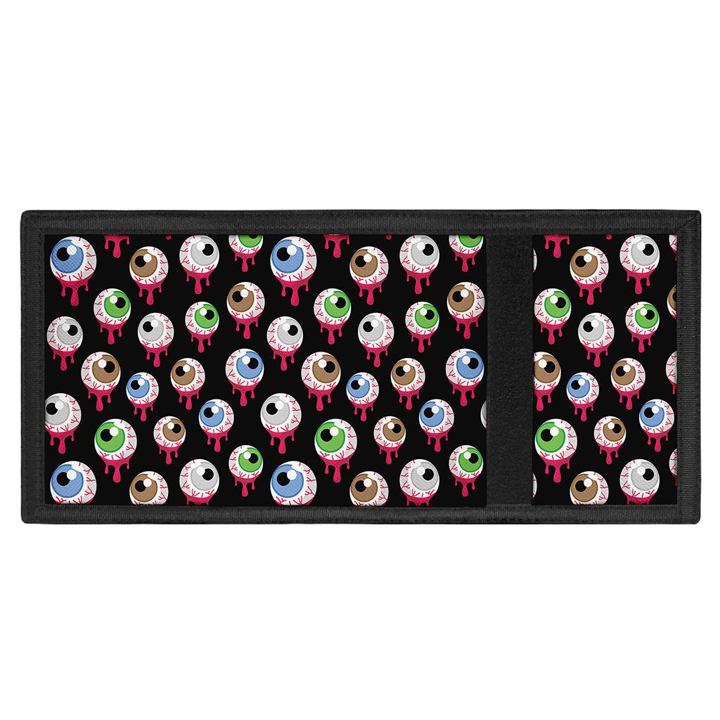Bloody Eyeball Pattern Print Trifold Wallet