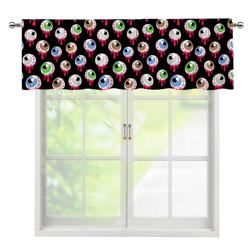 Bloody Eyeball Pattern Print Window Valance