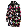 Bloody Eyeball Pattern Print Women's Bathrobe