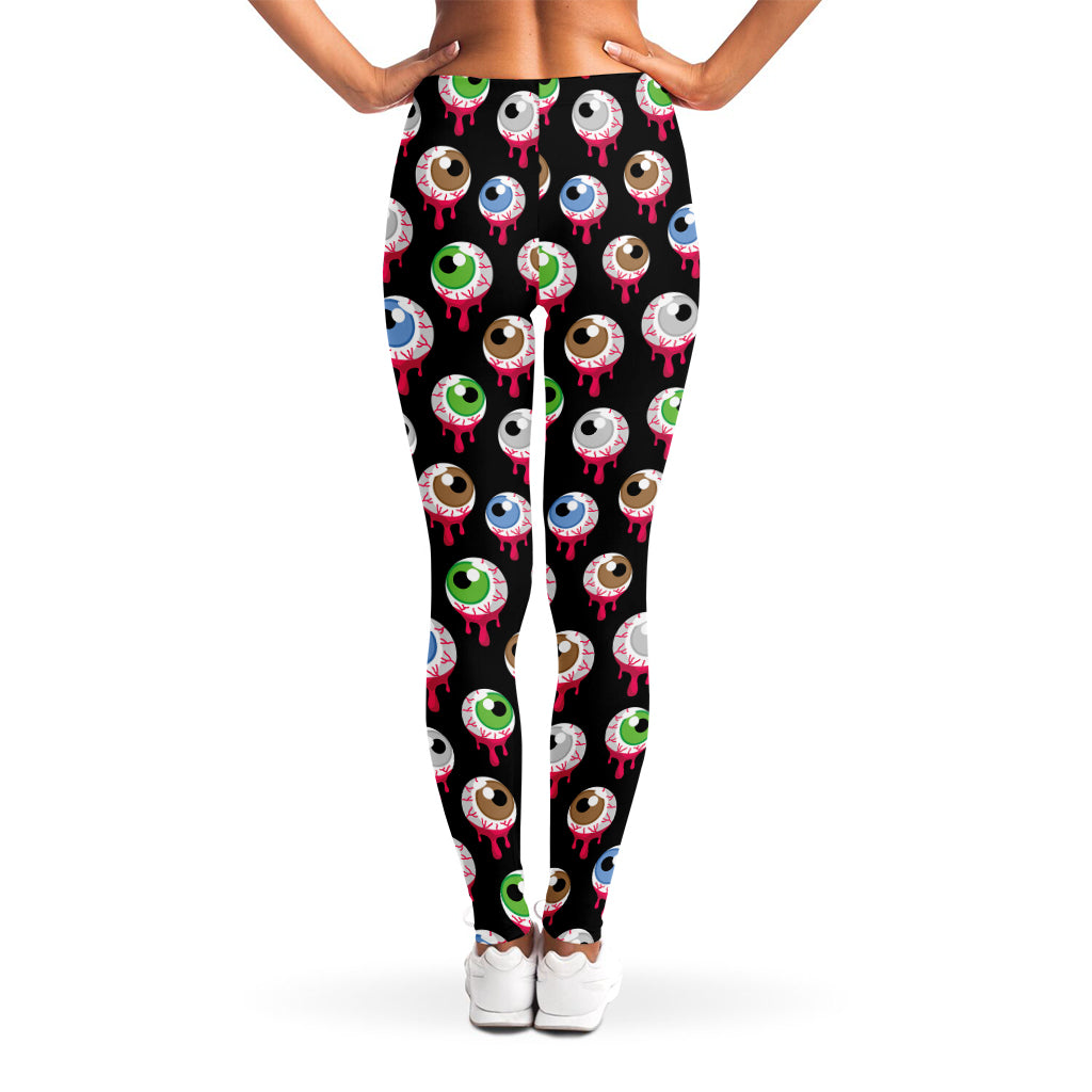 Bloody Eyeball Pattern Print Women's Leggings
