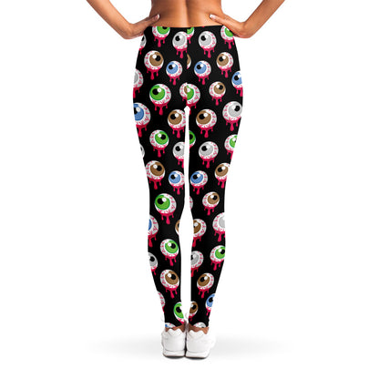 Bloody Eyeball Pattern Print Women's Leggings