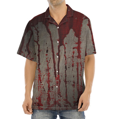 Bloody Metal Wall Print Aloha Shirt