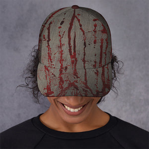 Bloody Metal Wall Print Baseball Cap