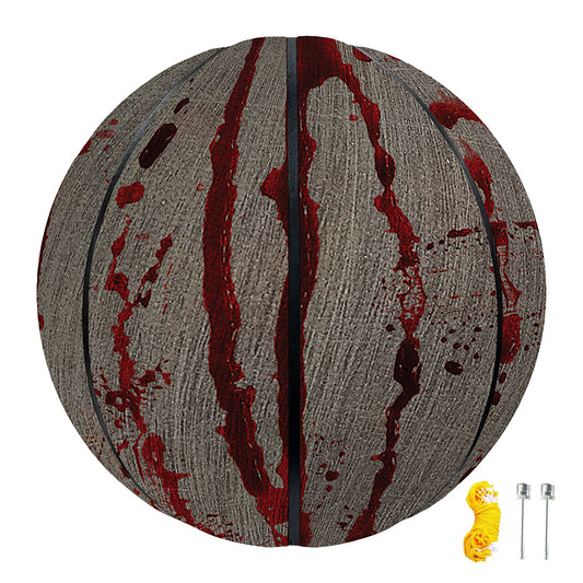 Bloody Metal Wall Print Basketball