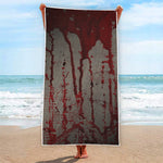 Bloody Metal Wall Print Beach Towel