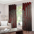 Bloody Metal Wall Print Dimout Grommet Curtains