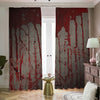 Bloody Metal Wall Print Blackout Pencil Pleat Curtains