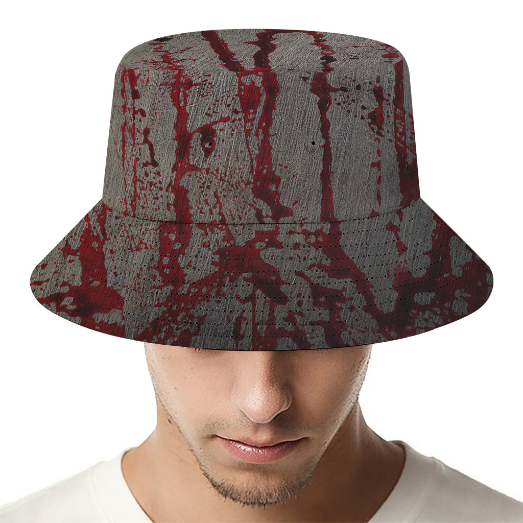 Bloody Metal Wall Print Bucket Hat