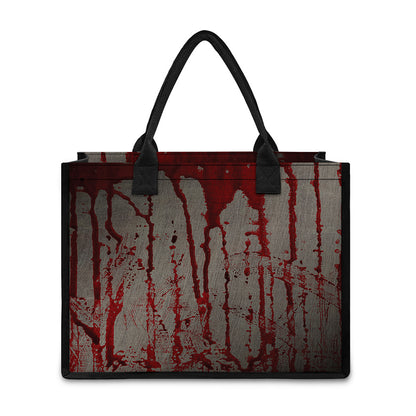 Bloody Metal Wall Print Canvas Tote Bag