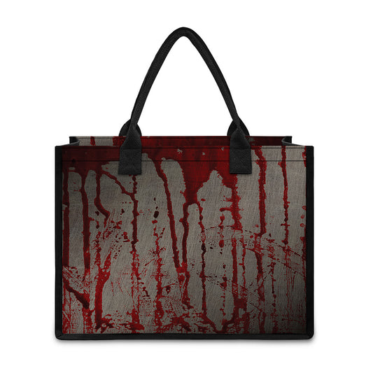Bloody Metal Wall Print Canvas Tote Bag