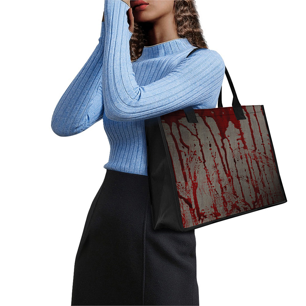 Bloody Metal Wall Print Canvas Tote Bag