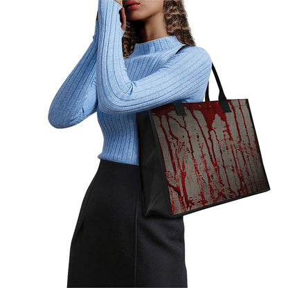 Bloody Metal Wall Print Canvas Tote Bag