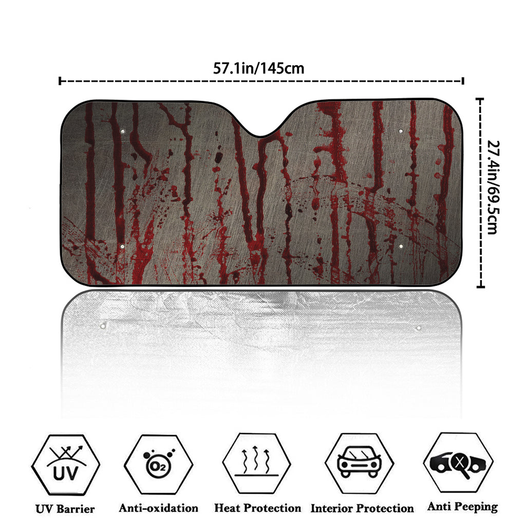 Bloody Metal Wall Print Car Windshield Sun Shade