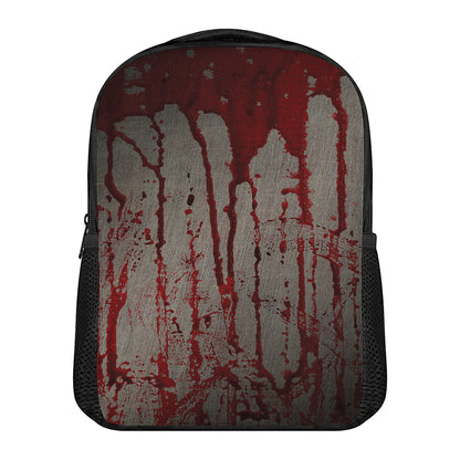 Bloody Metal Wall Print Casual Backpack