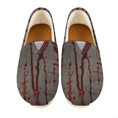 Bloody Metal Wall Print Casual Shoes