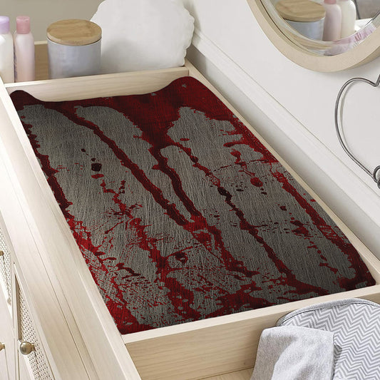 Bloody Metal Wall Print Changing Pad Cover