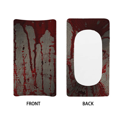 Bloody Metal Wall Print Changing Pad Cover