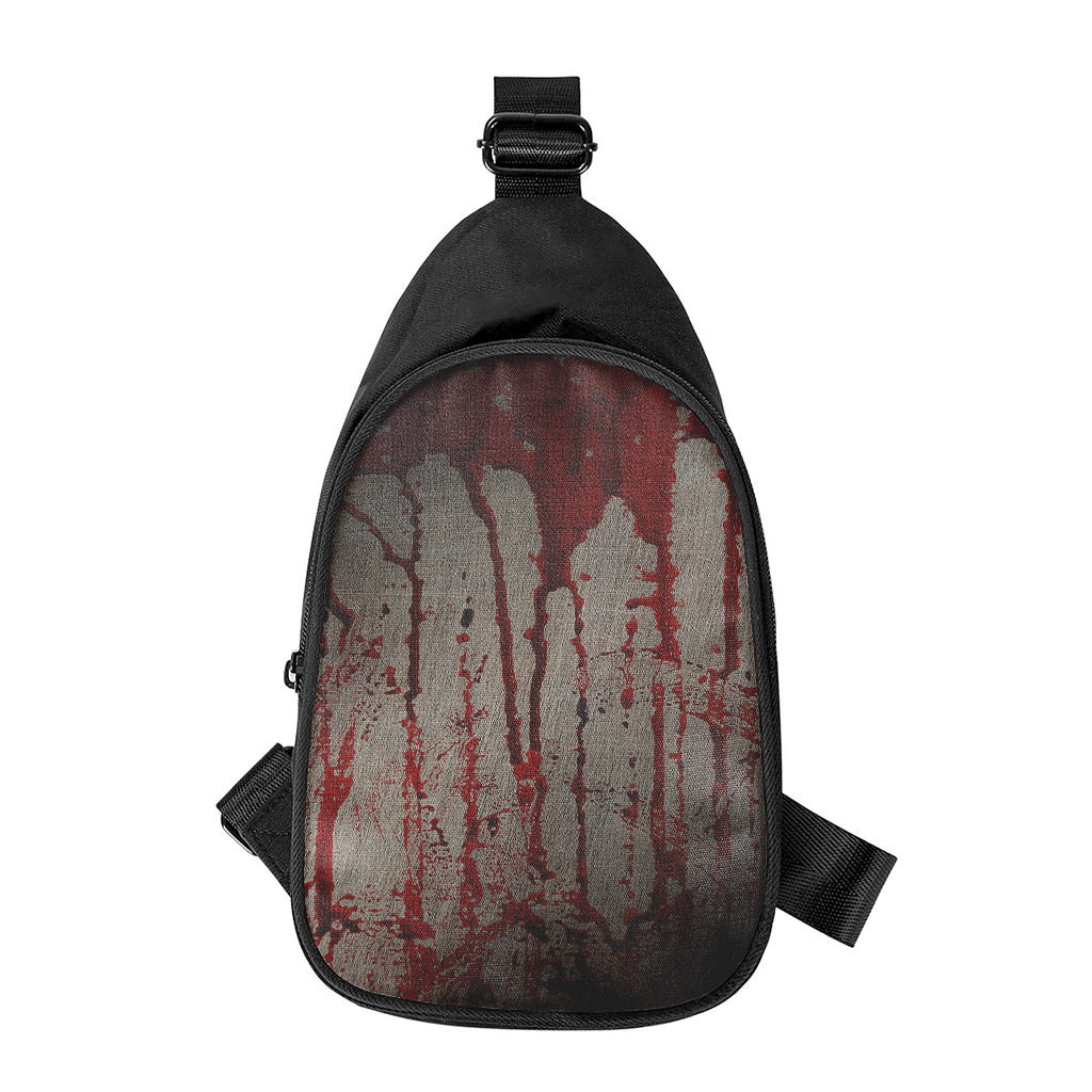 Bloody Metal Wall Print Chest Bag