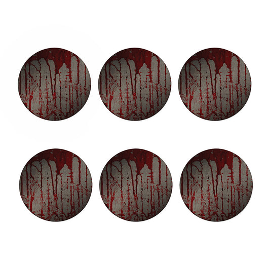 Bloody Metal Wall Print Coaster Set