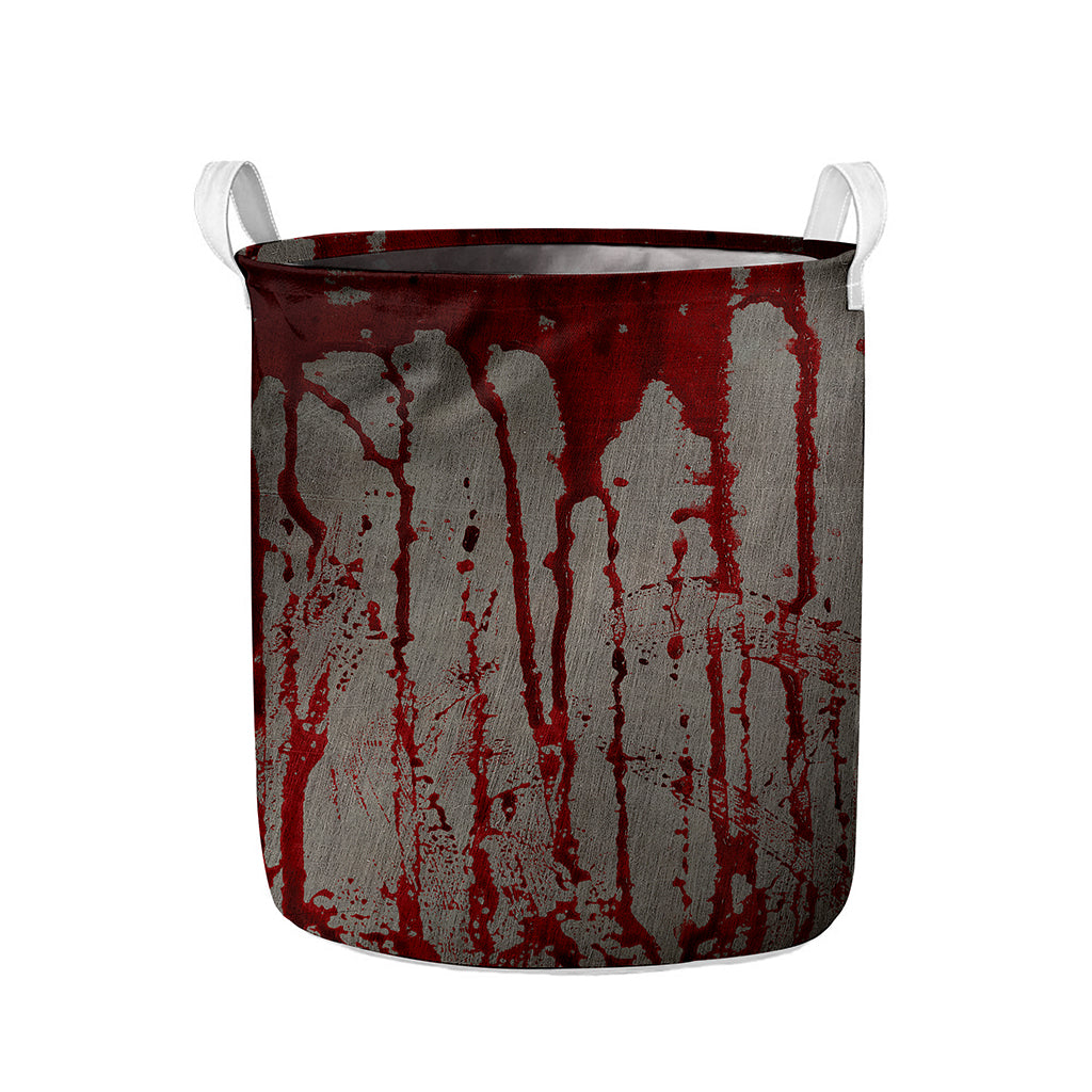 Bloody Metal Wall Print Collapsible Laundry Basket