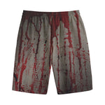 Bloody Metal Wall Print Cotton Shorts