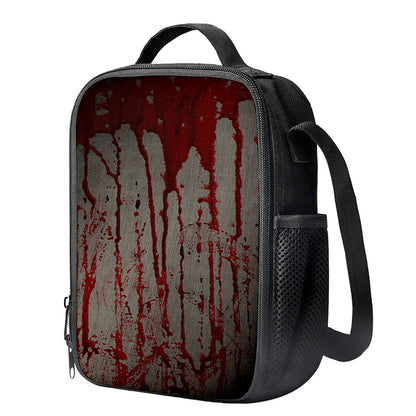 Bloody Metal Wall Print Crossbody Lunch Bag
