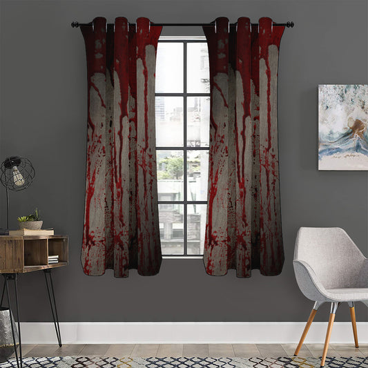 Bloody Metal Wall Print Curtain