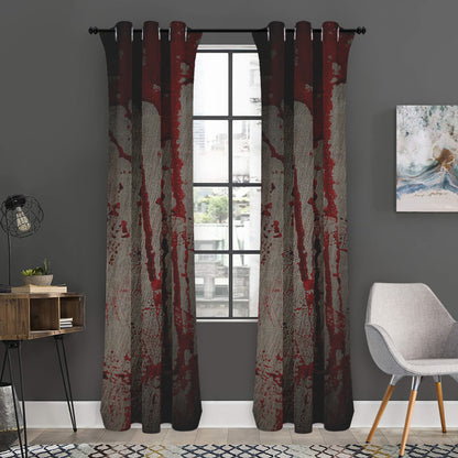 Bloody Metal Wall Print Curtain