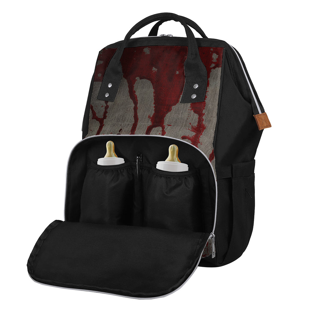 Bloody Metal Wall Print Diaper Bag