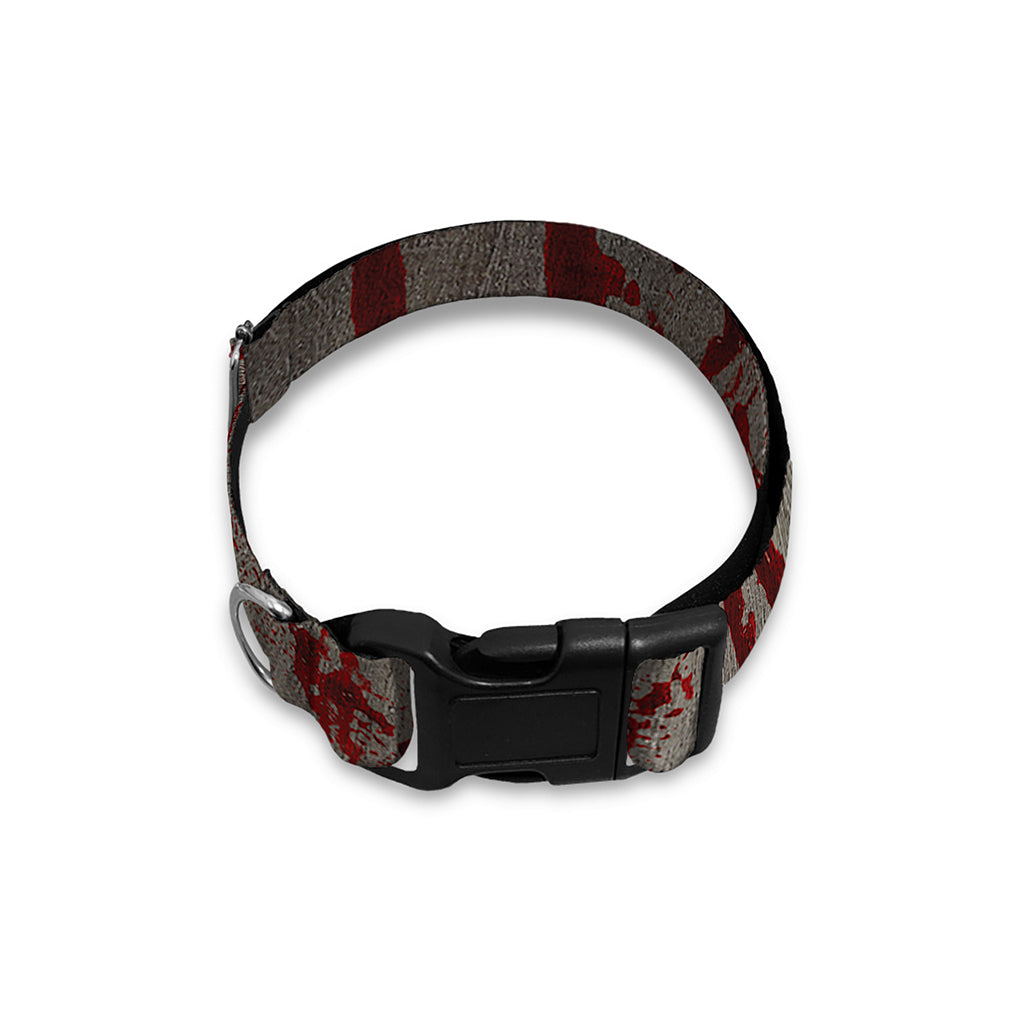 Bloody Metal Wall Print Dog Collar