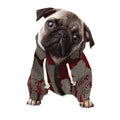 Bloody Metal Wall Print Dog Zip Up Hoodie