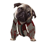 Bloody Metal Wall Print Dog Zip Up Hoodie