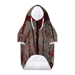 Bloody Metal Wall Print Dog Zip Up Hoodie