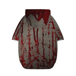 Bloody Metal Wall Print Dog Zip Up Hoodie