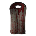 Bloody Metal Wall Print Double Neoprene Wine Tote