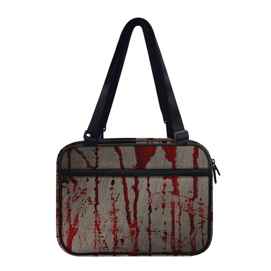 Bloody Metal Wall Print Double Strap Bible Bag