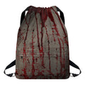 Bloody Metal Wall Print Drawstring Backpack