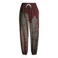 Bloody Metal Wall Print Fleece Lined Knit Pants