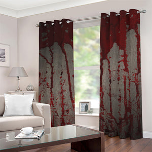 Bloody Metal Wall Print Grommet Curtains