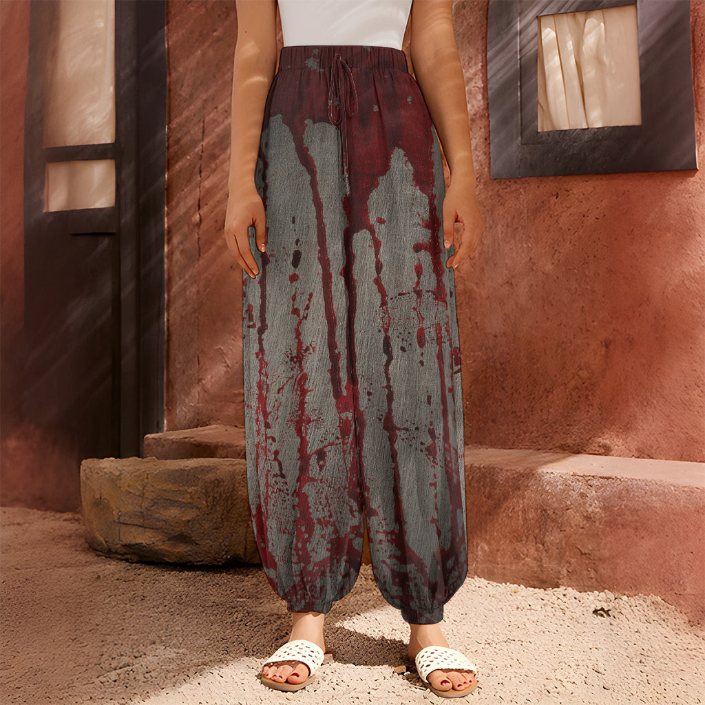 Bloody Metal Wall Print Harem Pants