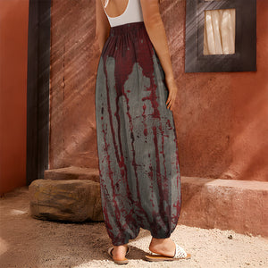 Bloody Metal Wall Print Harem Pants