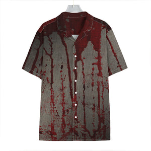 Bloody Metal Wall Print Hawaiian Shirt