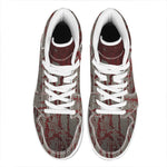 Bloody Metal Wall Print High Top Leather Sneakers