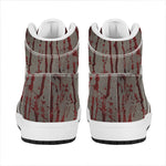 Bloody Metal Wall Print High Top Leather Sneakers