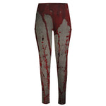 Bloody Metal Wall Print High-Waisted Pocket Leggings