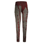 Bloody Metal Wall Print High-Waisted Pocket Leggings