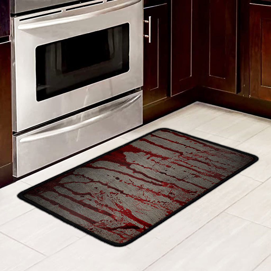 Bloody Metal Wall Print Kitchen Mat