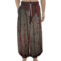 Bloody Metal Wall Print Lantern Pants